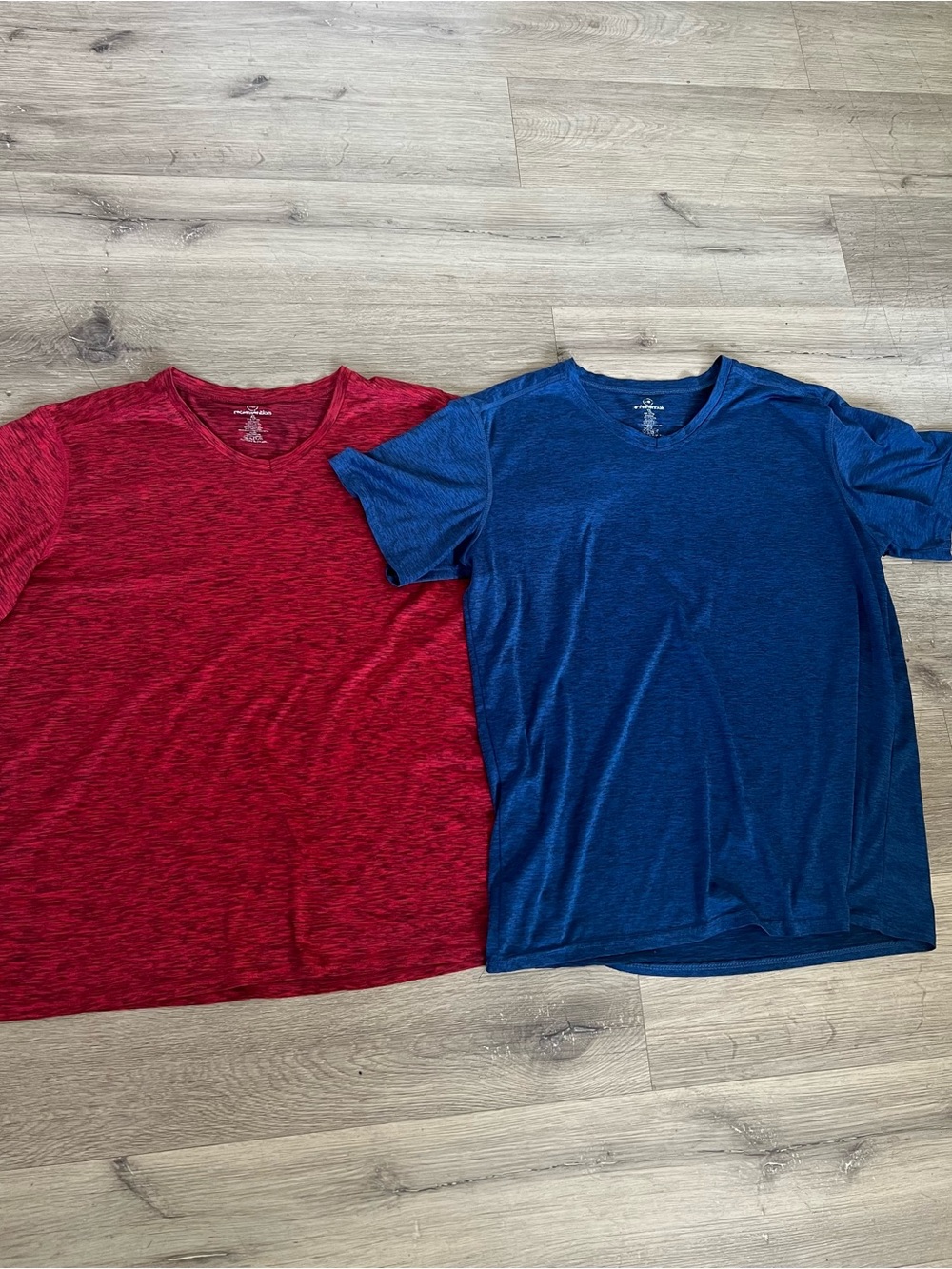 Essentials Short Sleeve Crew Tee in Red and Blue - Lightweight Set of 2